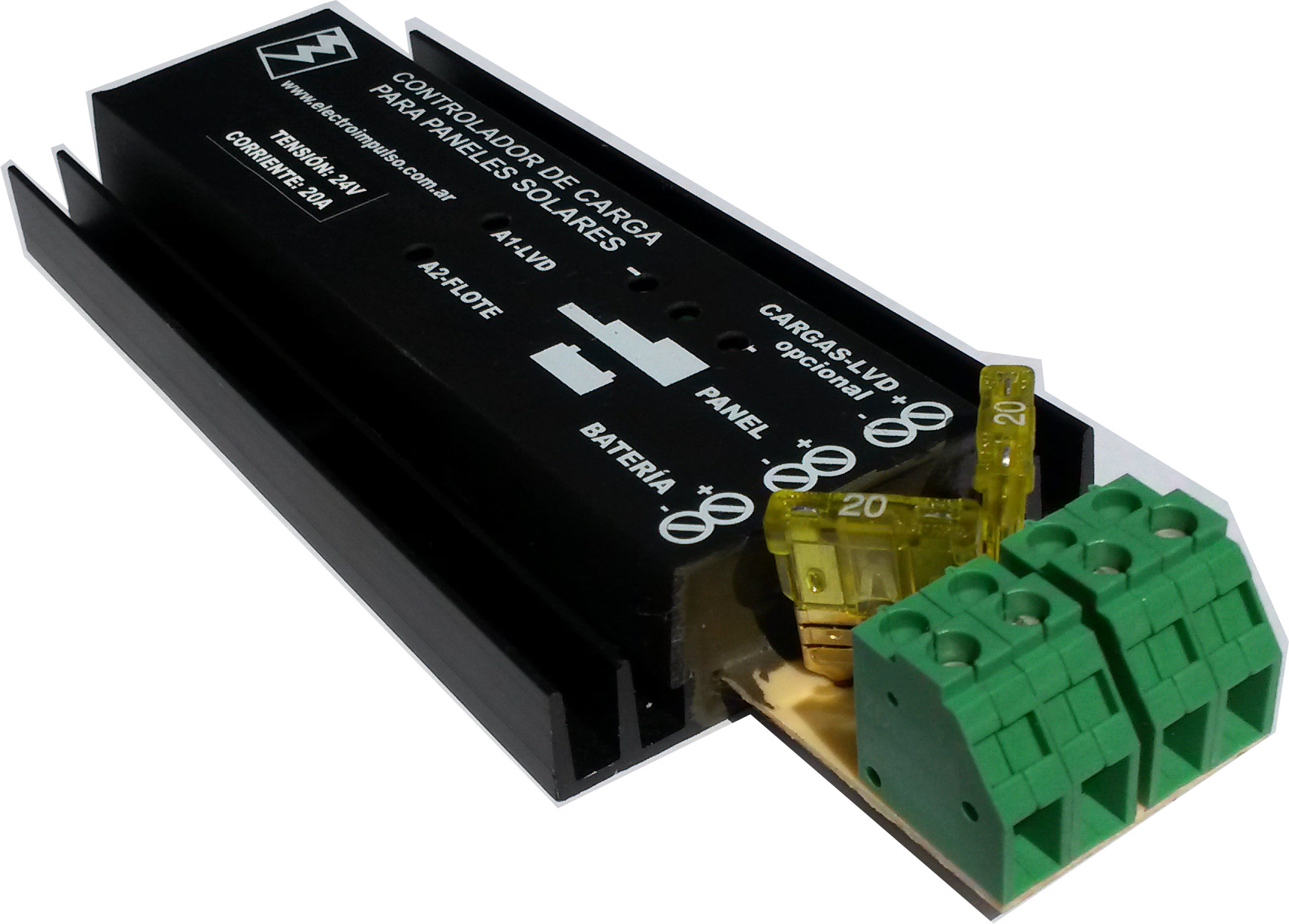 imagen del modulo regulador vista bornera