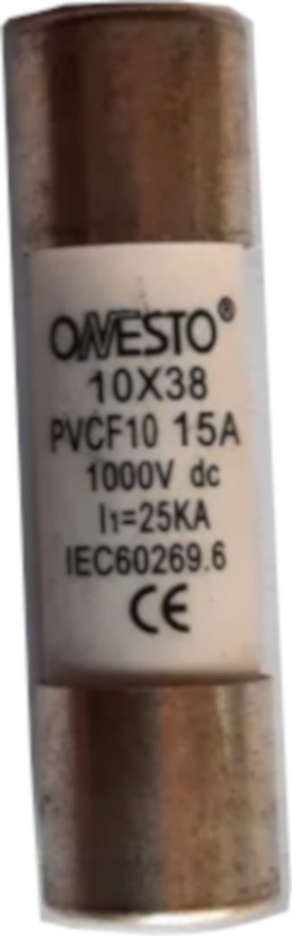 Fusible Fotovoltaico 10x38 Gpv 15a 1000v Marca Onesto