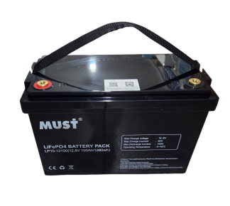 Batería De Litio MUST 12v 100ah (12.8v) Lifepo4