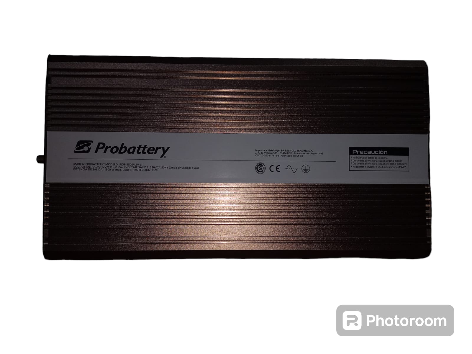 Inversor Senoidal Puro 12Vcc 1500W Probattery - Imagen 2