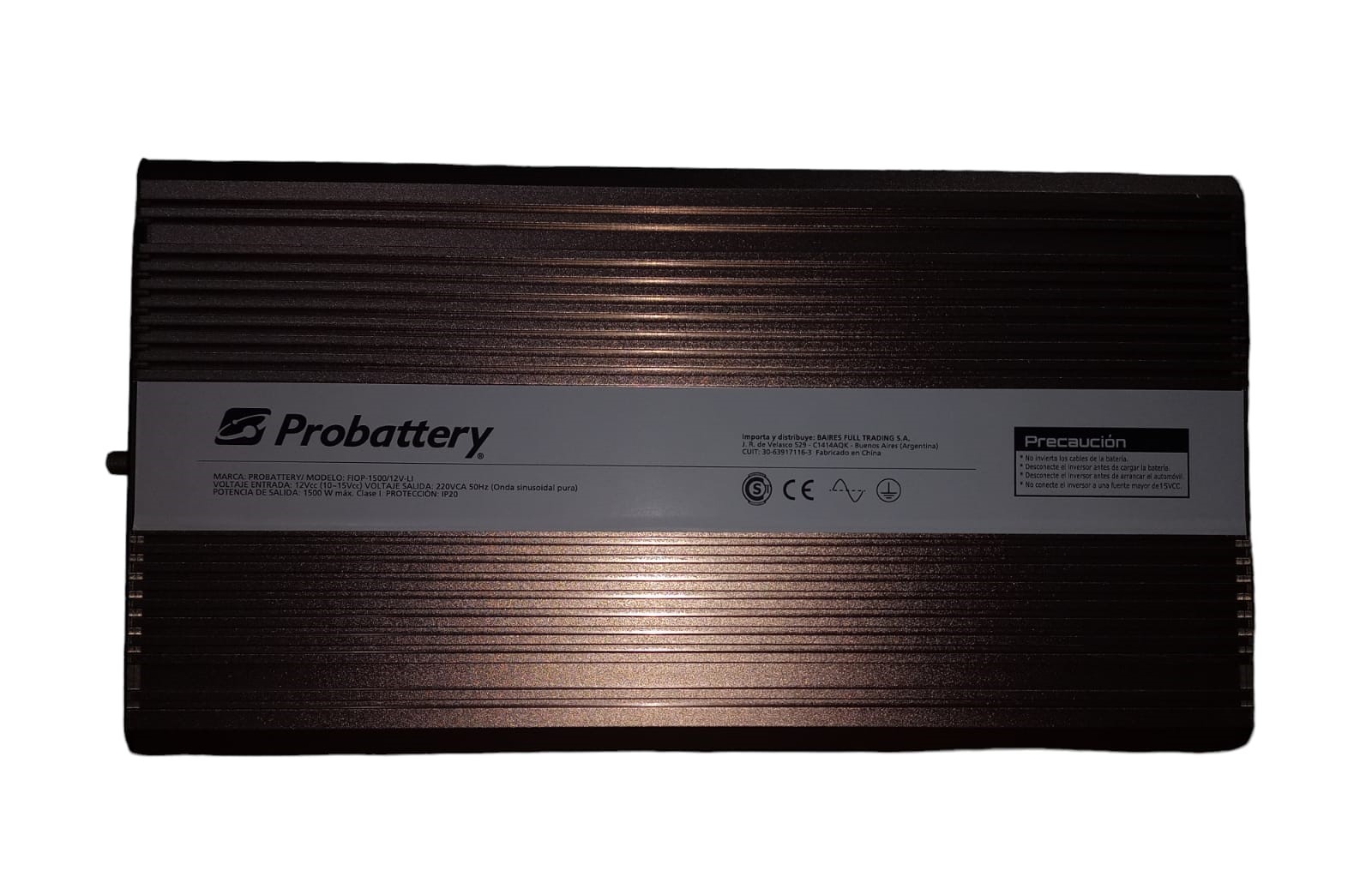 Inversor Senoidal Puro 12Vcc 1500W Probattery - Imagen 3