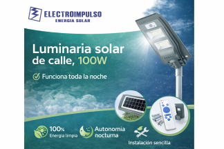 Luminaria solar 100W para calle